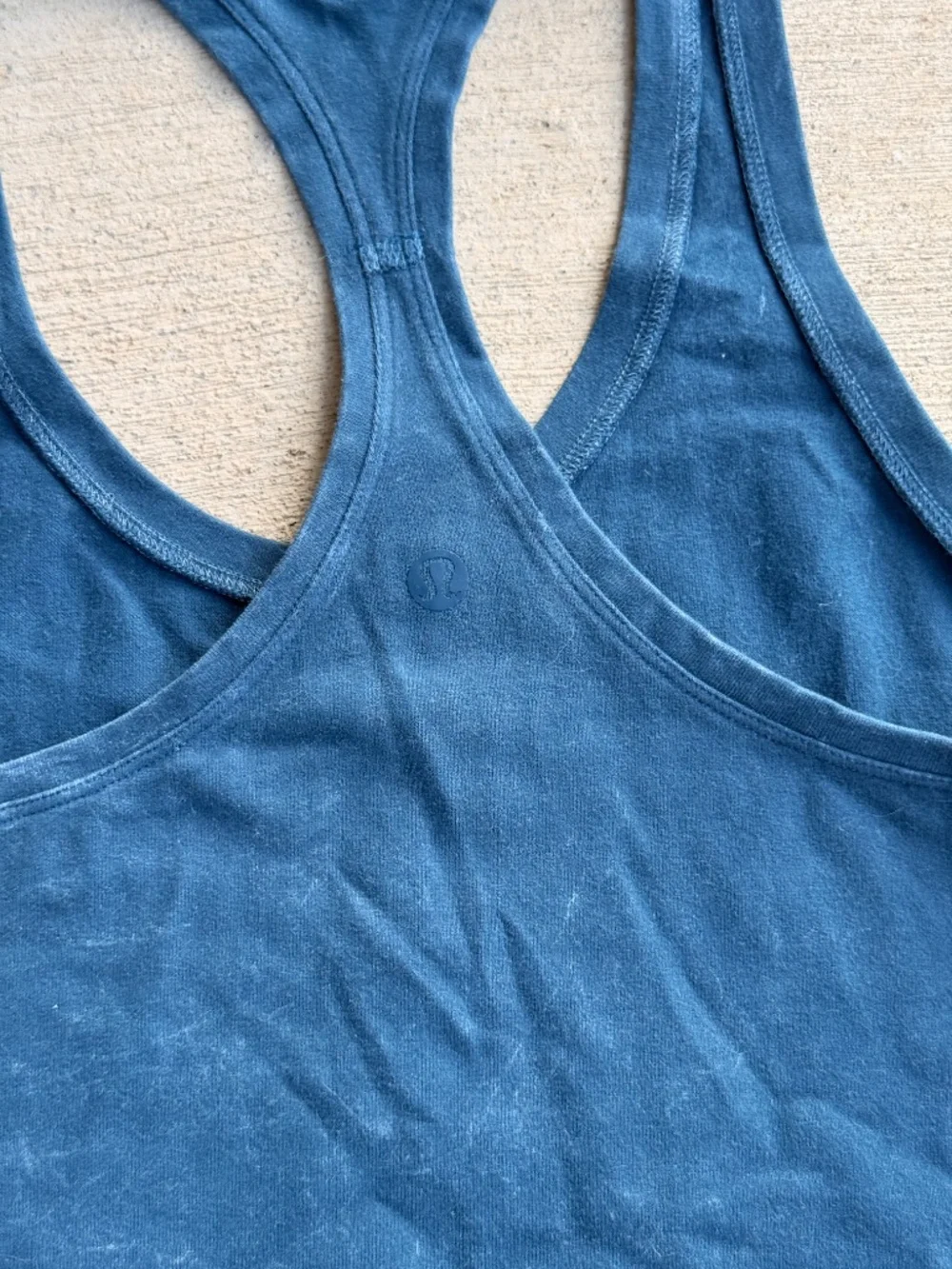Blue Acid Wash Lululemon Cool Racerback Tank Top 6-8